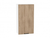Шкаф верхний с 1-ой дверцей Флэт 920*500*318 Natural Casella Oak 2S / Белый