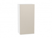 Шкаф верхний с 1-ой дверцей Фьюжн 920*450*320 Cream Silk / Белый