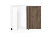 Шкаф нижний угловой Флэт 816*890*478 Brown Casella Oak 2S / Белый