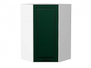 Шкаф верхний угловой Дублин 920*600*600 Special Green / Белый