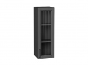 Шкаф верхний с 1-ой остекленной дверцей Сканди 920*300*320 Stormy Silkwood / Graphite