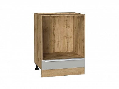 Шкаф нижний под духовку Фьюжн 816*600*476 Silky Light Grey / Дуб Вотан