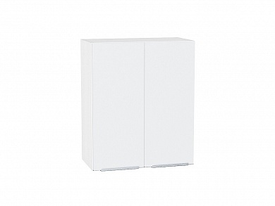 Шкаф верхний с 2-мя дверцами Фьюжн 716*600*320 Silky White / Белый