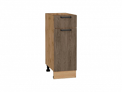 Шкаф нижний с 1-ой дверцей и ящиком Флэт 816*300*478 Brown Casella Oak 2S / Дуб Вотан