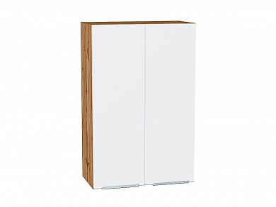 Шкаф верхний с 2-мя дверцами Фьюжн 920*600*320 Silky White / Дуб Вотан