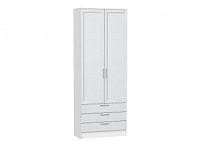 Шкаф двухстворчатый Стиль ШК-803 с ящиками 2110*800*376 White Softwood