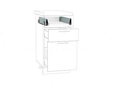Ящик низкий POWER BOX1 85*268*447 Белый/Серый