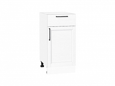 Шкаф нижний с 1-ой дверцей и ящиком Сканди 816*400*480 White Silkwood / Белый