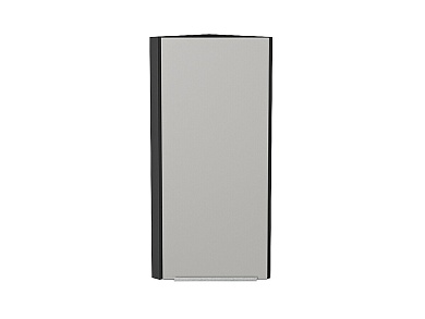 Шкаф верхний торцевой Фьюжн 920*300*306 Silky Light Grey / Graphite
