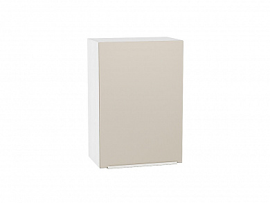 Шкаф верхний с 1-ой дверцей Фьюжн 716*500*320 Cream Silk / Белый