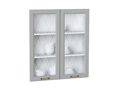 Комплект фасадов Ницца со стеклом для каркаса Ф-55Н В809 916*792*16 Графит