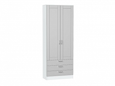 Шкаф двухстворчатый Стиль ШК-803 с ящиками 2110*800*376 Grey Silk