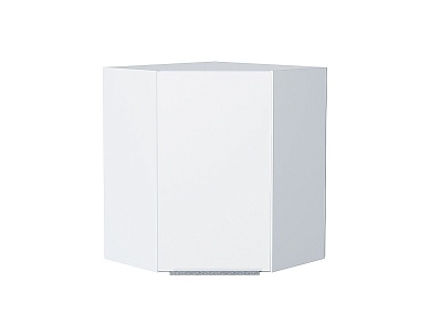Шкаф верхний угловой Фьюжн 716*600*600 Silky White / Белый