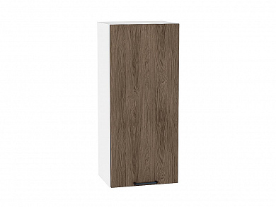 Шкаф верхний с 1-ой дверцей Флэт 920*400*318 Brown Casella Oak 2S / Белый