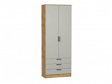 Шкаф двухстворчатый Стиль ШК-803 с ящиками 2110*800*376 Light Grey In 2S