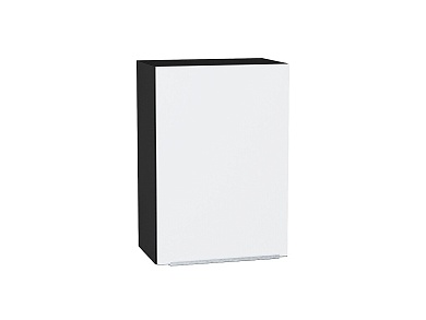 Шкаф верхний с 1-ой дверцей Фьюжн 716*500*320 Silky White / Graphite
