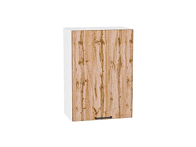 Шкаф верхний с 1-ой дверцей Флэт 716*500*318 Wotan Oak 2S / Белый
