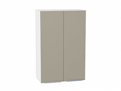 Шкаф верхний с 2-мя дверцами Фьюжн 920*600*320 Silky Grey / Белый