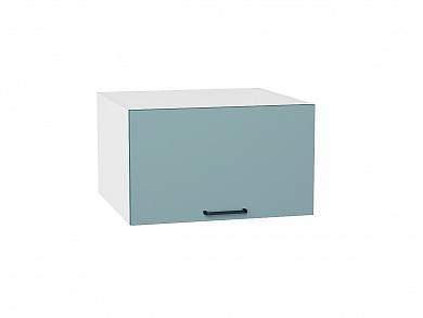 Шкаф верхний горизонтальный глубокий Флэт 358*600*574 Grey-green In 2S / Белый