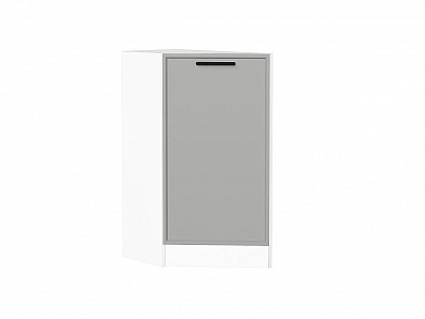 Шкаф нижний торцевой Фрейм 816*296*558 Grey Silk / Белый