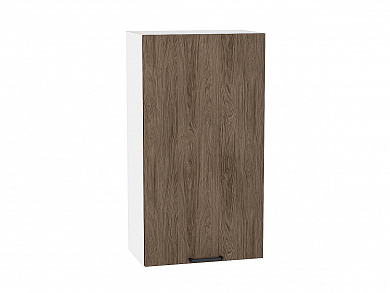 Шкаф верхний с 1-ой дверцей Флэт 920*500*318 Brown Casella Oak 2S / Белый