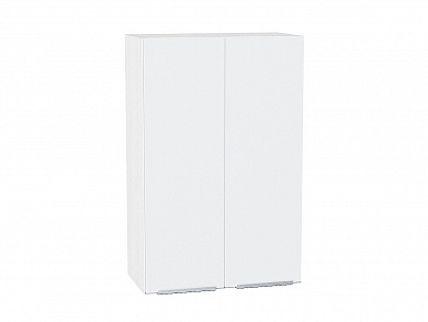 Шкаф верхний с 2-мя дверцами Фьюжн 920*600*320 Silky White / Белый