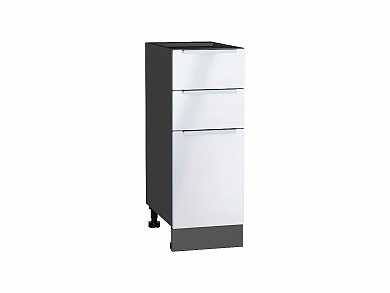 Шкаф нижний с 3-мя ящиками Фьюжн 816*300*480 Angel / Graphite