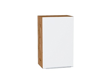 Шкаф верхний с 1-ой дверцей Фьюжн 716*450*320 Silky White / Дуб Вотан