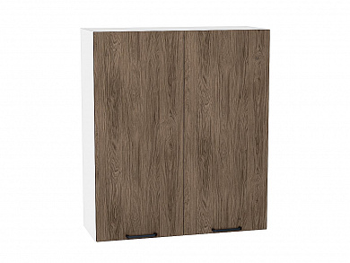 Шкаф верхний с 2-мя дверцами Флэт 920*800*318 Brown Casella Oak 2S / Белый