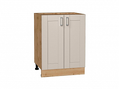 Шкаф нижний с 2-мя дверцами Лофт 816*600*480 Cream Silk / Дуб Вотан