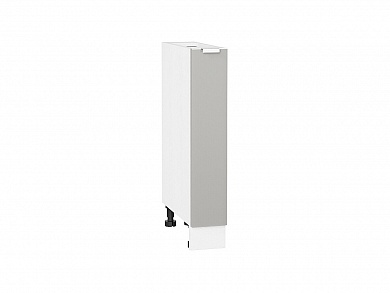 Шкаф нижний бутылочница Фьюжн 816*150*480 Silky Light Grey / Белый