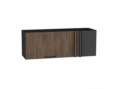 Шкаф верхний прямой угловой горизонтальный Флэт 358*1000*350 Brown Casella Oak 2S / Graphite