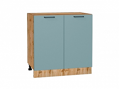 Шкаф нижний с 2-мя дверцами Флэт 816*800*478 Grey-green In 2S / Дуб Вотан