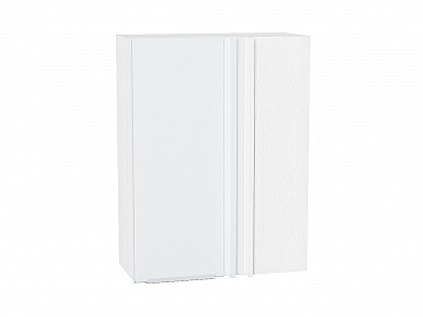 Шкаф верхний прямой угловой Фьюжн 920*700*345 Silky White / Белый