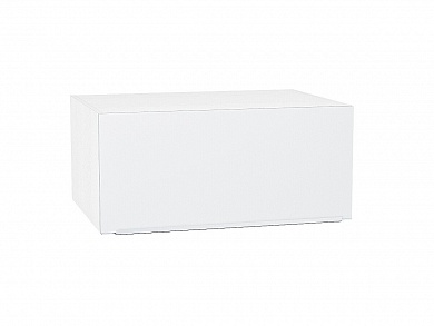 Шкаф верхний горизонтальный глубокий Фьюжн 358*800*576 Silky White / Белый