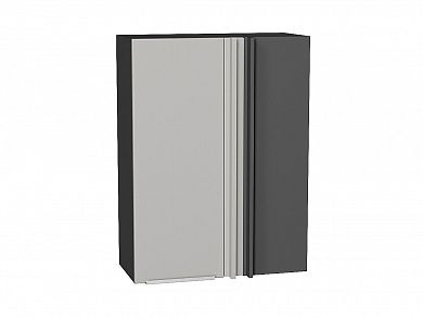 Шкаф верхний прямой угловой Фьюжн 920*700*345 Silky Light Grey / Graphite