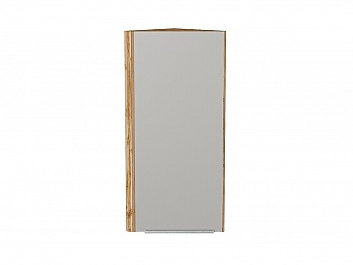 Шкаф верхний торцевой Фьюжн 920*300*306 Silky Light Grey / Дуб Вотан