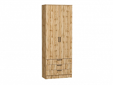 Шкаф двухстворчатый Стиль ШК-803 с ящиками 2110*800*376 Wotan Oak 2S