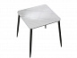 Стол Uni-Form-S.2B 800*800*750 SBlack/White Gloss Marble