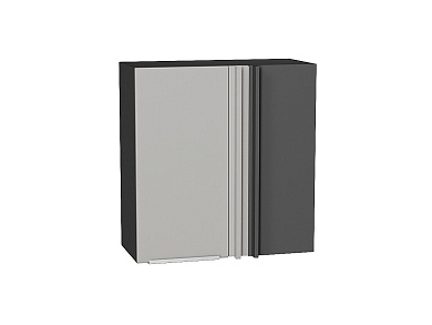 Шкаф верхний прямой угловой Фьюжн 716*700*345 Silky Light Grey / Graphite