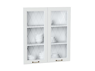 Комплект фасадов Ницца со стеклом для каркаса Ф-55Н В809 916*792*16 Белый