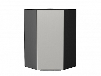 Шкаф верхний угловой Фьюжн 920*600*600 Silky Light Grey / Graphite