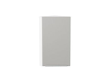 Шкаф верхний торцевой Фьюжн 716*300*306 Silky Light Grey / Белый