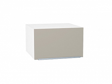 Шкаф верхний горизонтальный глубокий Фьюжн 358*600*576 Silky Grey / Белый