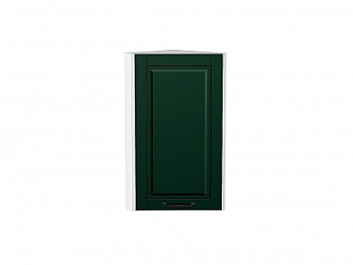 Шкаф верхний торцевой Дублин 716*300*304 Special Green / Белый
