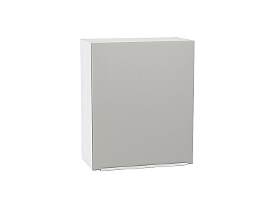 Шкаф верхний с 1-ой дверцей Фьюжн 716*600*320 Silky Light Grey / Белый