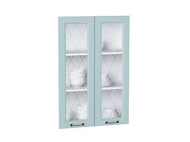 Комплект фасадов Ницца со стеклом для каркаса Ф-45Н В609 916*592*16 Голубой
