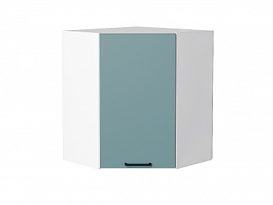 Шкаф верхний угловой Флэт 716*600*600 Grey-green In 2S / Белый