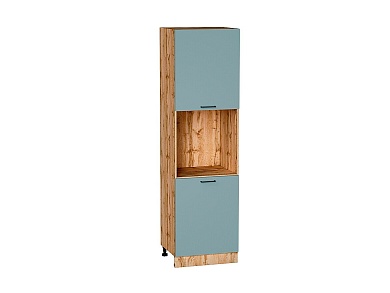 Шкаф пенал с 2-мя дверцами под технику Флэт 2132*600*574 Grey-green In 2S / Дуб Вотан