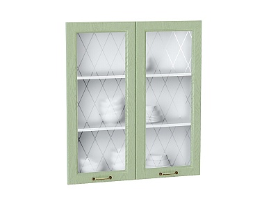 Комплект фасадов Ницца со стеклом для каркаса Ф-55Н В809 916*792*16 Дуб оливковый